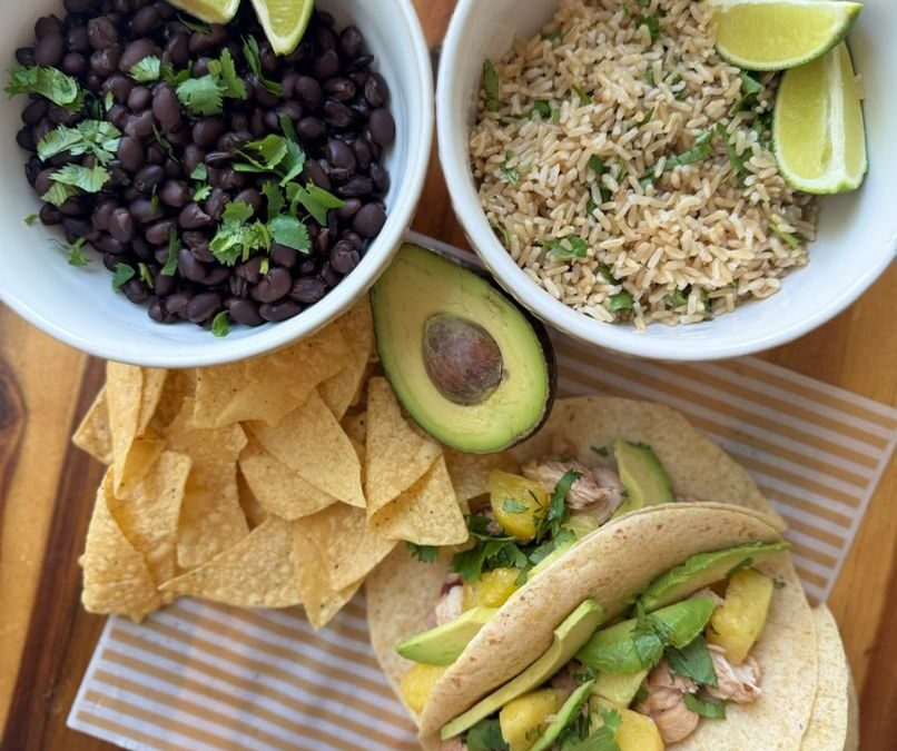 Chicken and Pineapple Salsa Tacos